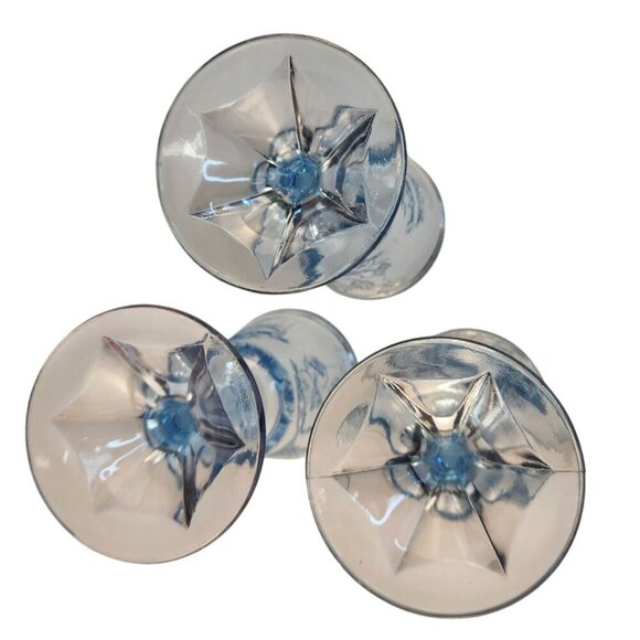 Blue TIARA INDIANA GLASS Last Supper Communion Religious Chalice Wine Goblet Exc - Picture 6 of 12